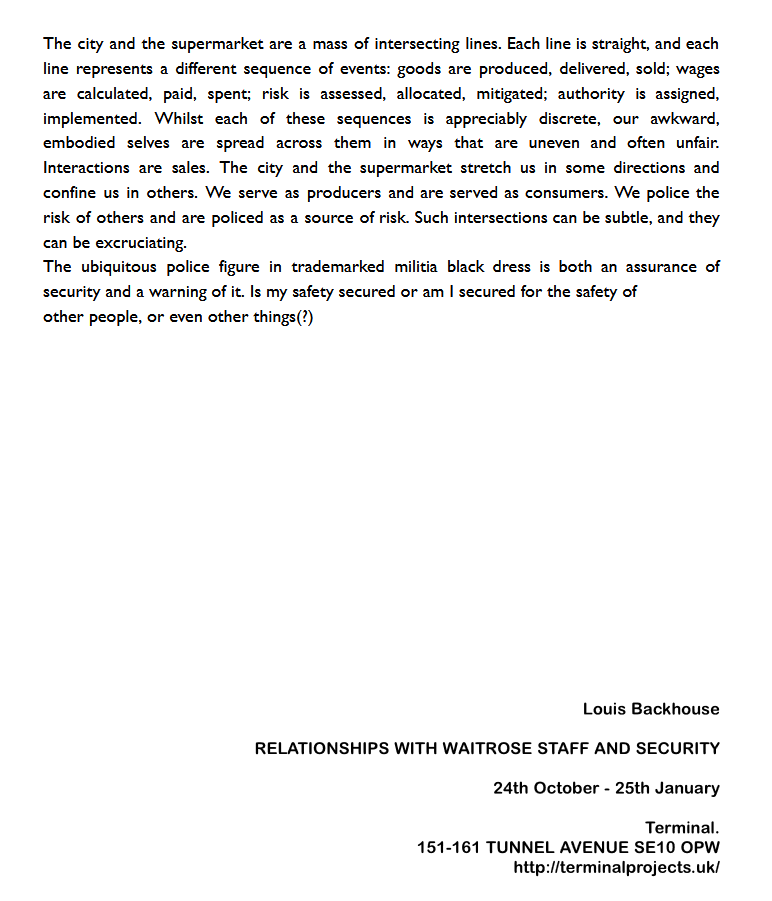 Relationships with Waitrose Staff and Security